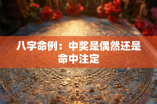 八字命例：中奖是偶然还是命中注定