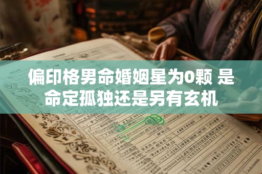 偏印格男命婚姻星为0颗 是命定孤独还是另有玄机