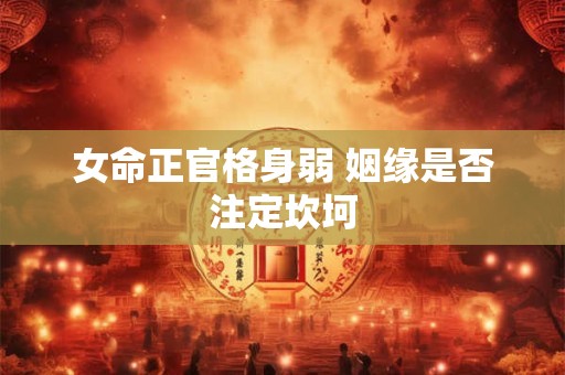 女命正官格身弱 姻缘是否注定坎坷