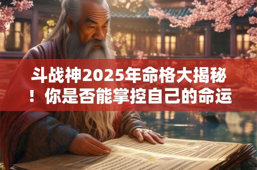 斗战神2025年命格大揭秘！你是否能掌控自己的命运
