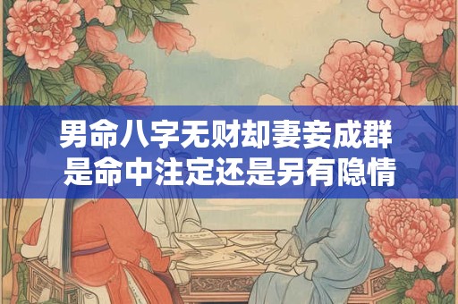 男命八字无财却妻妾成群 是命中注定还是另有隐情