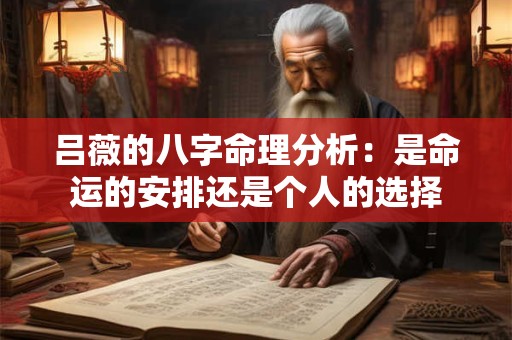 吕薇的八字命理分析：是命运的安排还是个人的选择