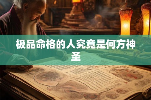 极品命格的人究竟是何方神圣