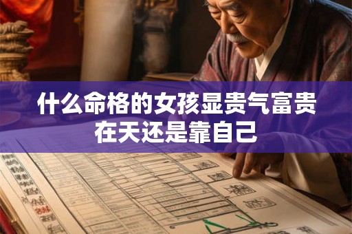 什么命格的女孩显贵气富贵在天还是靠自己