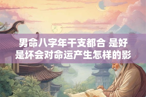 男命八字年干支都合 是好是坏会对命运产生怎样的影响