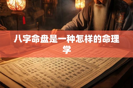 八字命盘是一种怎样的命理学