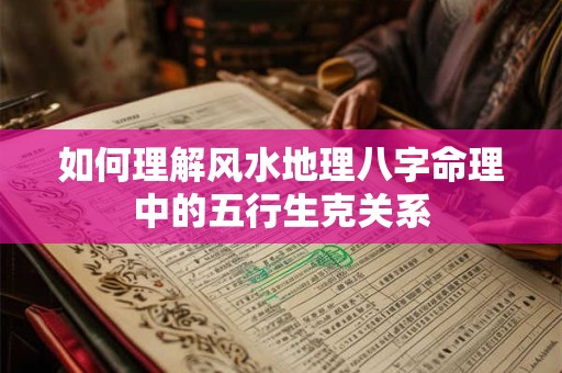 如何理解风水地理八字命理中的五行生克关系