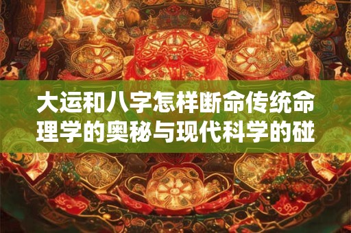 大运和八字怎样断命传统命理学的奥秘与现代科学的碰撞 大运和八字怎样断命传统命理学的奥秘与现代科学的碰撞