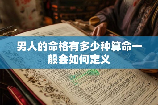 男人的命格有多少种算命一般会如何定义