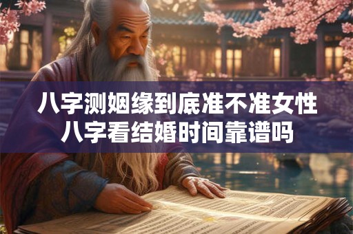 八字测姻缘到底准不准女性八字看结婚时间靠谱吗