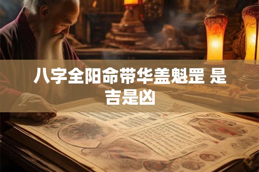 八字全阳命带华盖魁罡 是吉是凶