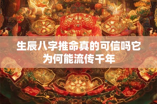 生辰八字推命真的可信吗它为何能流传千年