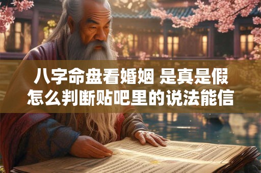 八字命盘看婚姻 是真是假怎么判断贴吧里的说法能信吗