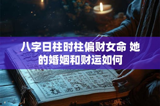 八字日柱时柱偏财女命 她的婚姻和财运如何