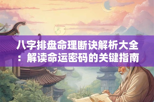 八字排盘命理断诀解析大全：解读命运密码的关键指南