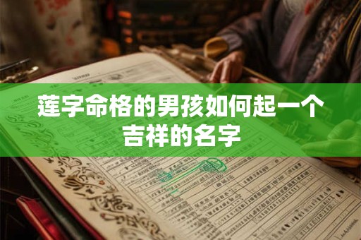 莲字命格的男孩如何起一个吉祥的名字