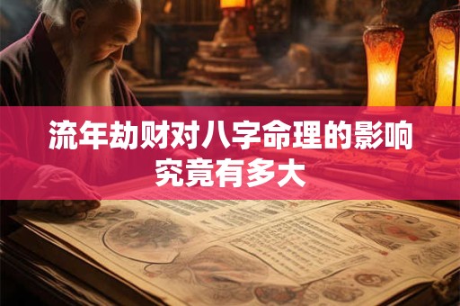 流年劫财对八字命理的影响究竟有多大