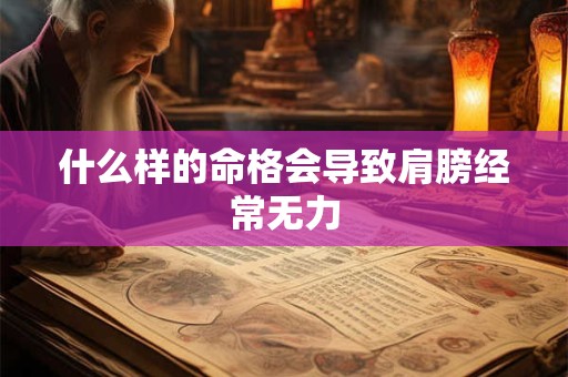 什么样的命格会导致肩膀经常无力