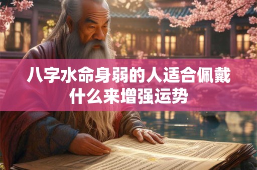 八字水命身弱的人适合佩戴什么来增强运势