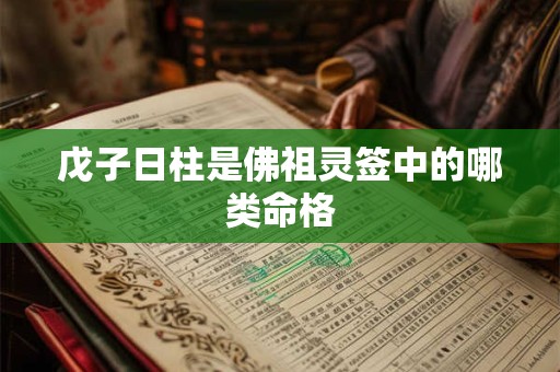戊子日柱是佛祖灵签中的哪类命格