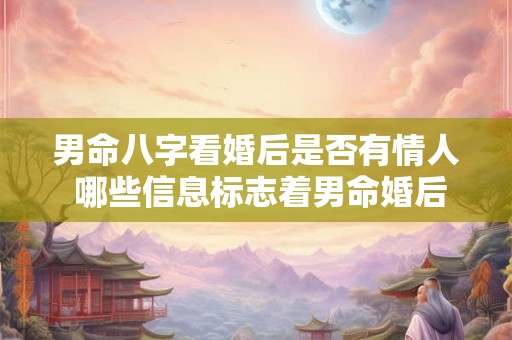 男命八字看婚后是否有情人 哪些信息标志着男命婚后会有情人