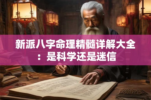 新派八字命理精髓详解大全：是科学还是迷信