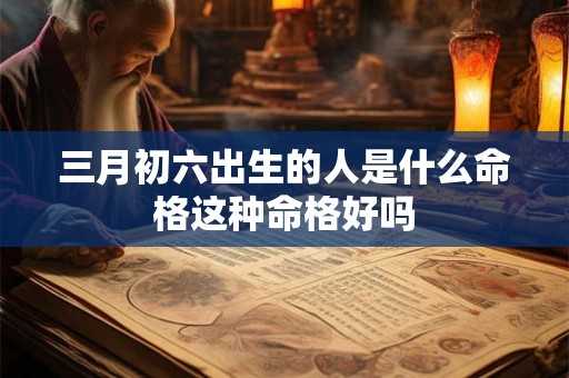 三月初六出生的人是什么命格这种命格好吗