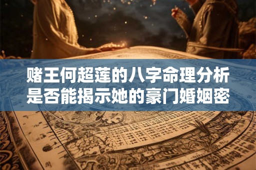 赌王何超莲的八字命理分析是否能揭示她的豪门婚姻密码
