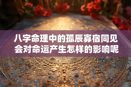 八字命理中的孤辰寡宿同见 会对命运产生怎样的影响呢