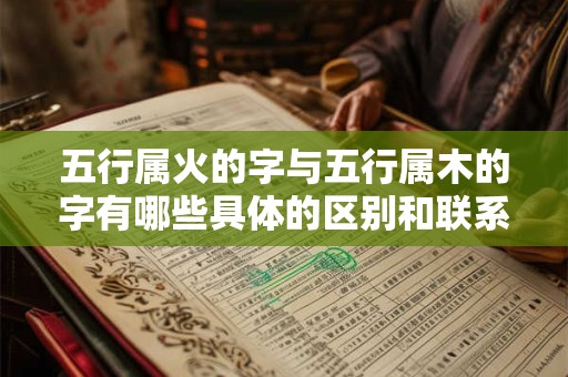 五行属火的字与五行属木的字有哪些具体的区别和联系