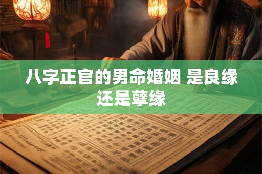 八字正官的男命婚姻 是良缘还是孽缘