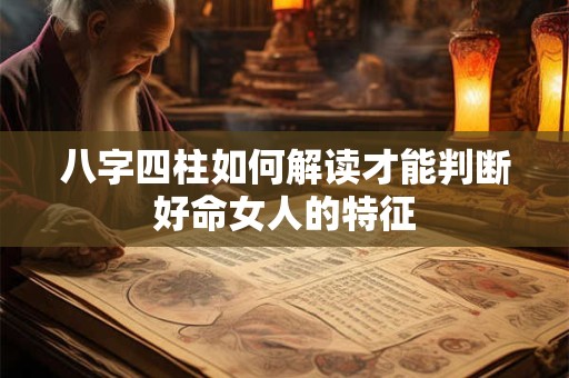 八字四柱如何解读才能判断好命女人的特征
