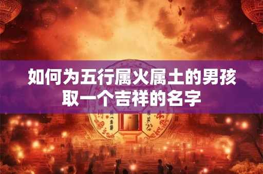 如何为五行属火属土的男孩取一个吉祥的名字
