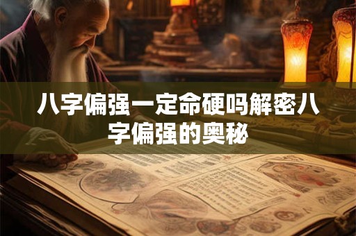 八字偏强一定命硬吗解密八字偏强的奥秘