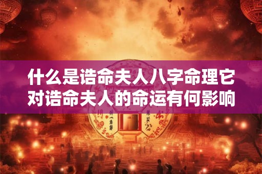 什么是诰命夫人八字命理它对诰命夫人的命运有何影响
