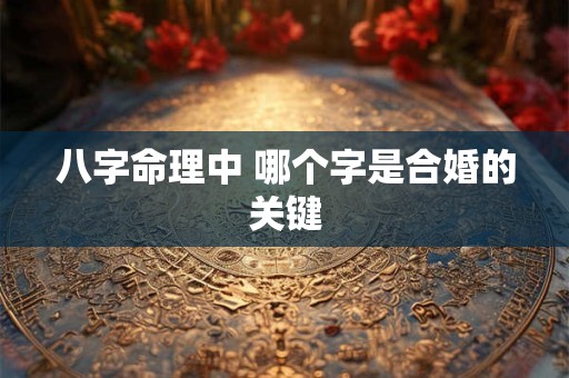 八字命理中 哪个字是合婚的关键