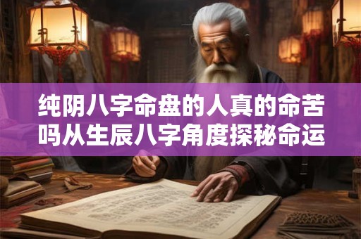 纯阴八字命盘的人真的命苦吗从生辰八字角度探秘命运之谜