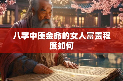 八字中庚金命的女人富贵程度如何