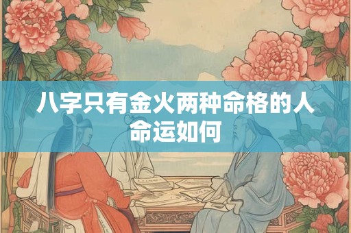 八字只有金火两种命格的人命运如何