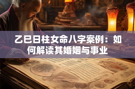乙巳日柱女命八字案例：如何解读其婚姻与事业