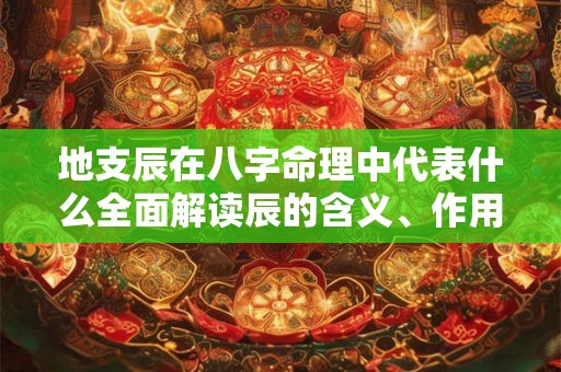 地支辰在八字命理中代表什么全面解读辰的含义、作用及影响