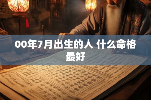 00年7月出生的人 什么命格最好