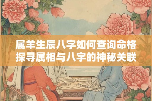 属羊生辰八字如何查询命格探寻属相与八字的神秘关联