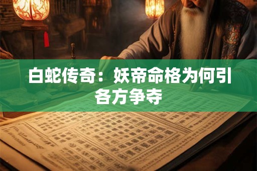白蛇传奇：妖帝命格为何引各方争夺