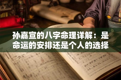 孙嘉宣的八字命理详解:是命运的安排还是个人的选择 孙嘉宣的八字命理详解:是命运的安排还是个人的选择