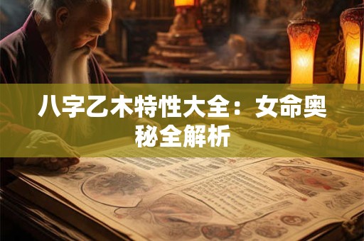 八字乙木特性大全：女命奥秘全解析