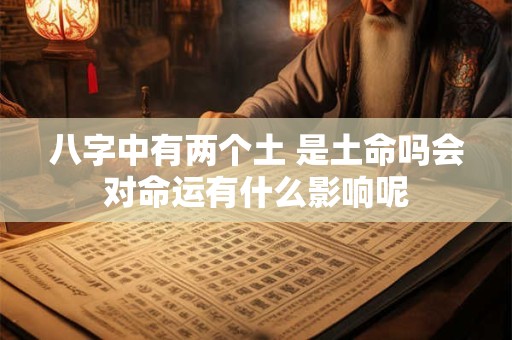 八字中有两个土 是土命吗会对命运有什么影响呢 八字中有两个土 是土命吗会对命运有什么影响呢