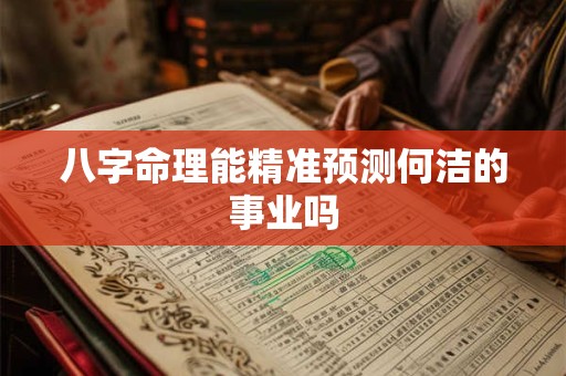 八字命理能精准预测何洁的事业吗
