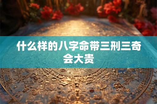 什么样的八字命带三刑三奇会大贵