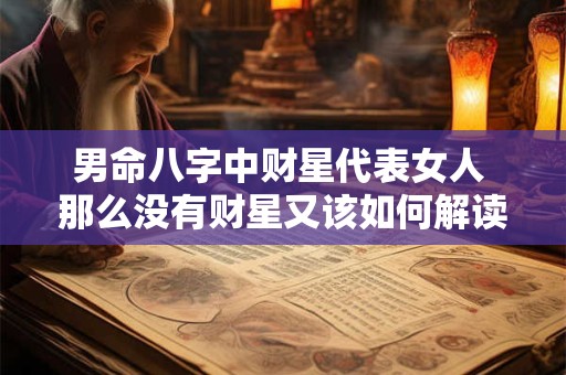 男命八字中财星代表女人 那么没有财星又该如何解读呢